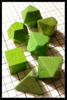 Dice : Dice - Dice Sets - Gamescience Opaque Lime Green - Top Shelf Games Sept 2010